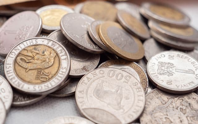 Des pièces de monnaie est-africaines